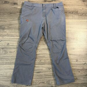 BRUNT Torra Work Pants Mens 44x34 Gray Water Resistant Stretch Workwear Utility